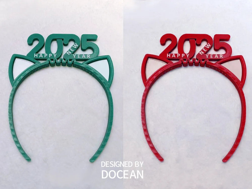 Bandeau, serre-tête Nouvel An 2025 - Fêtes Print