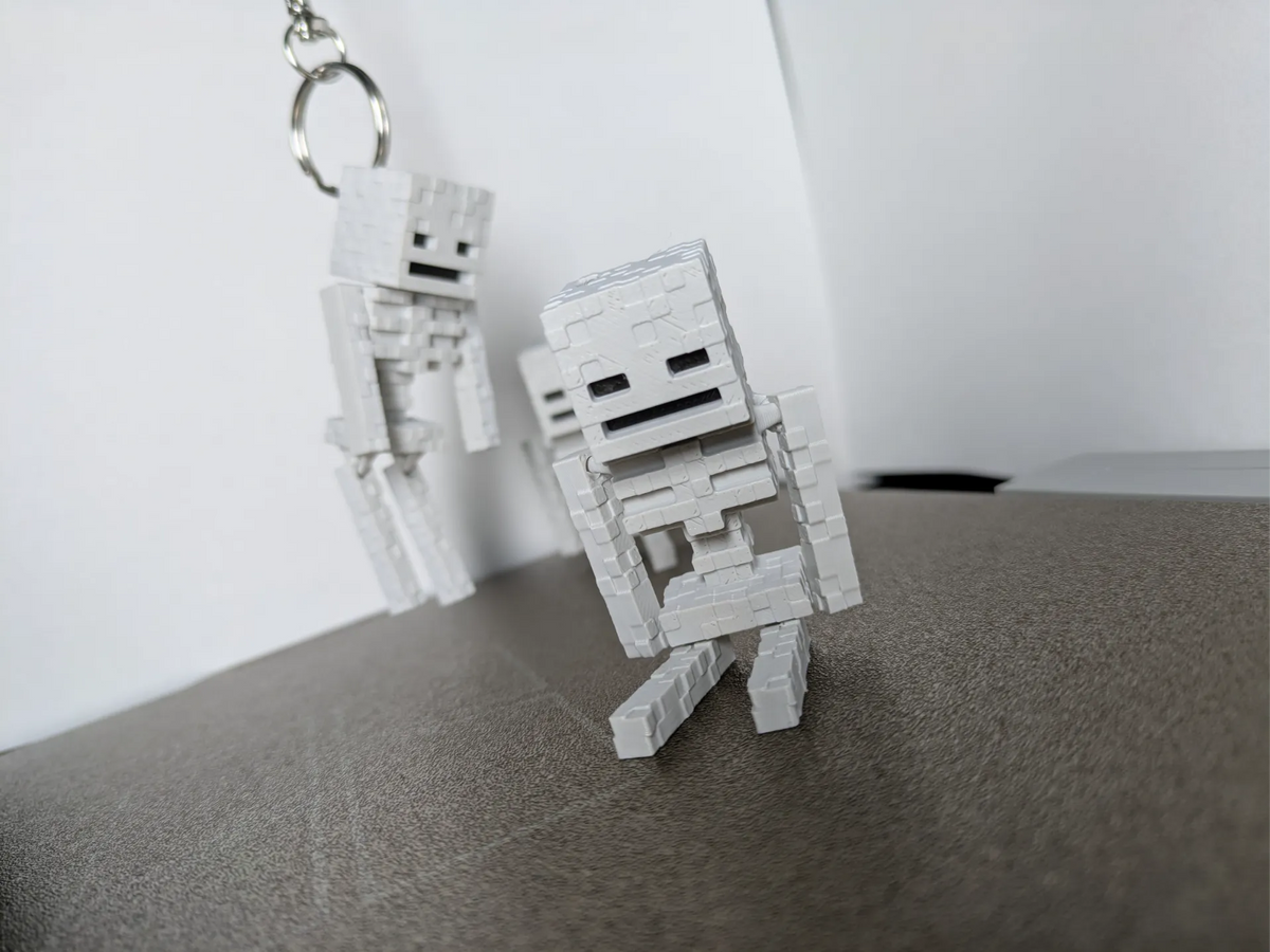 Squelette Minecraft - Impression sur place Articulé - Geek Print