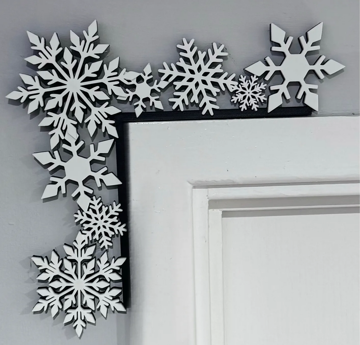 Décoration d'angle de porte sur le thème de Noël et des flocons de neige - Fêtes Print