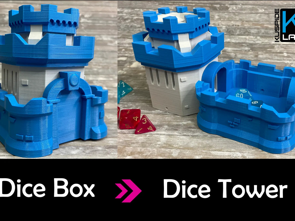 Château transformable. De boîte à dés à tour - Jeux Print