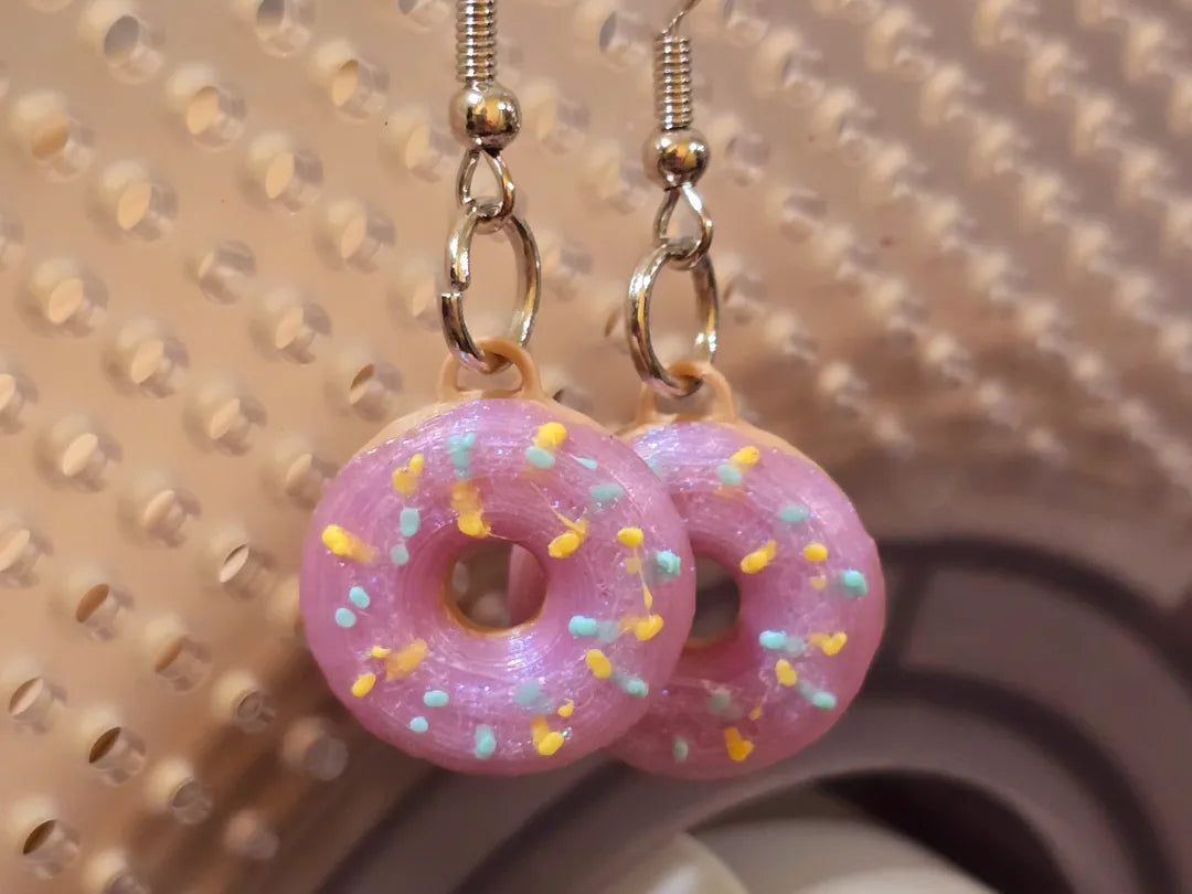 Boucles d'oreilles beignets 3D - Bijoux Print