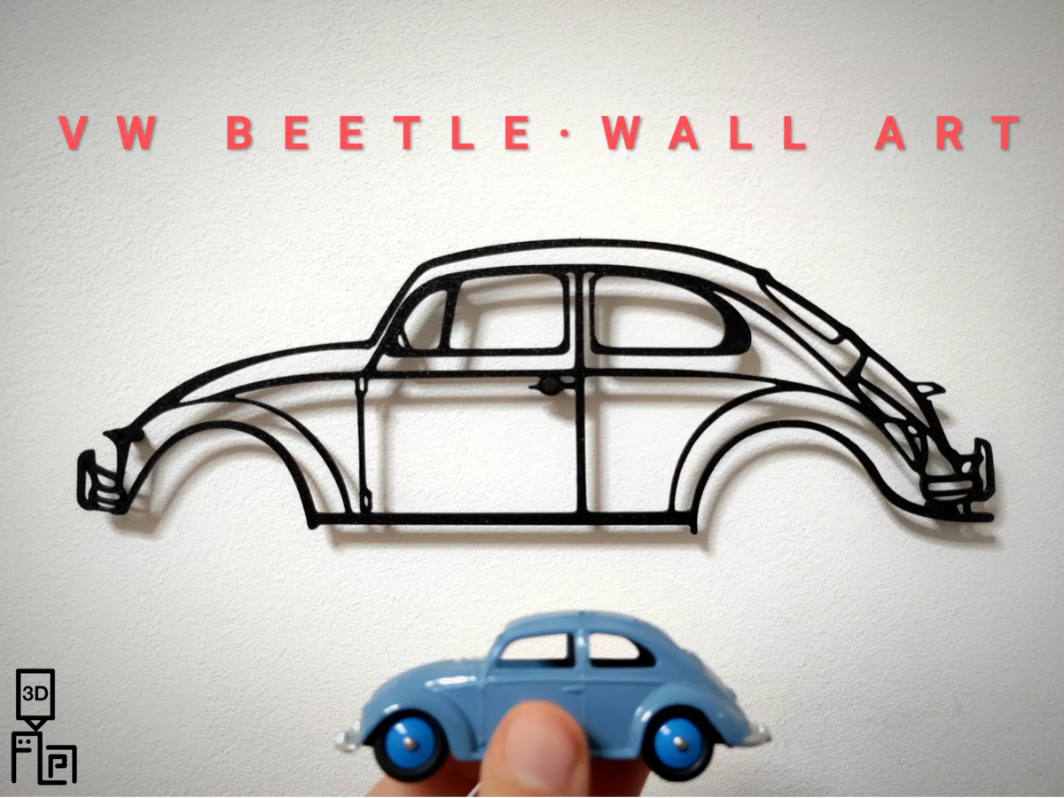 Sculpture murale silhouette Coccinelle Volkswagen - Auto Print