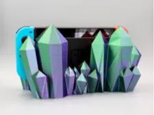 Support mural à thème cristal pour station d'accueil Nintendo Switch - Tech Print