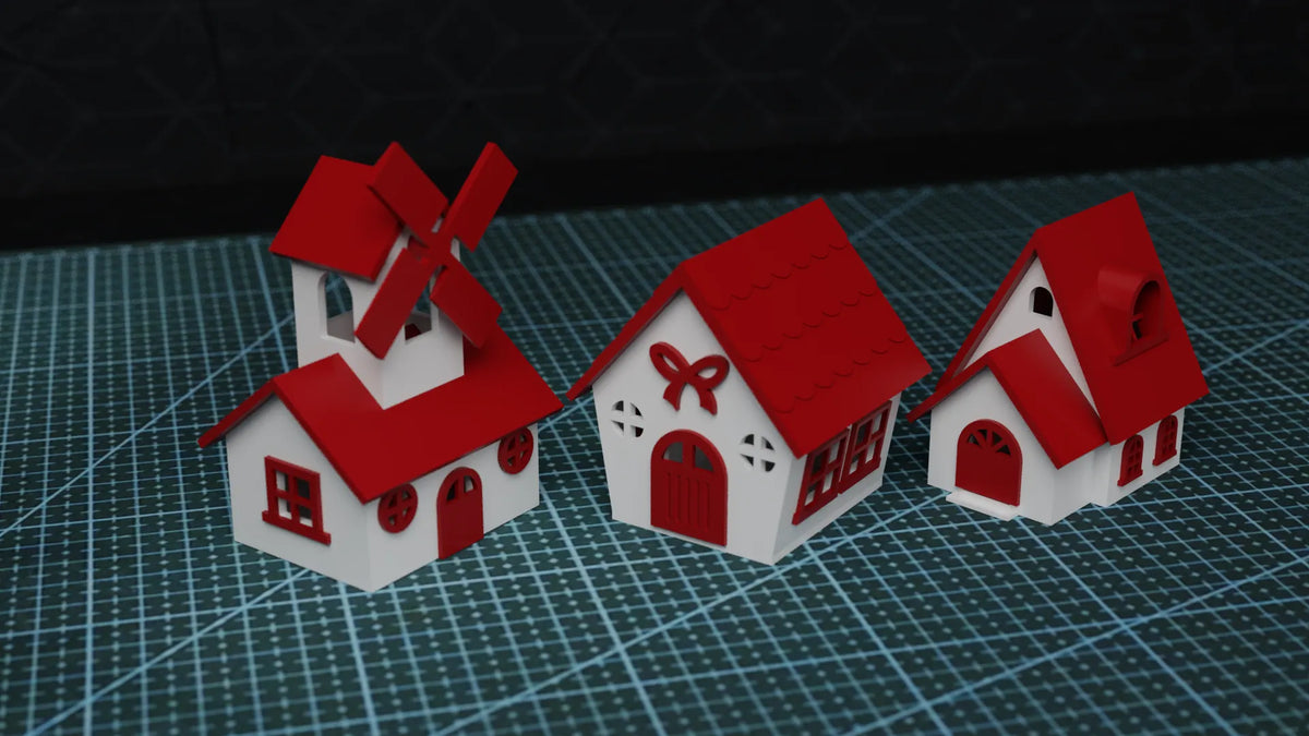 Kit de modélisation de maison de Noël DIY - Maquette Print