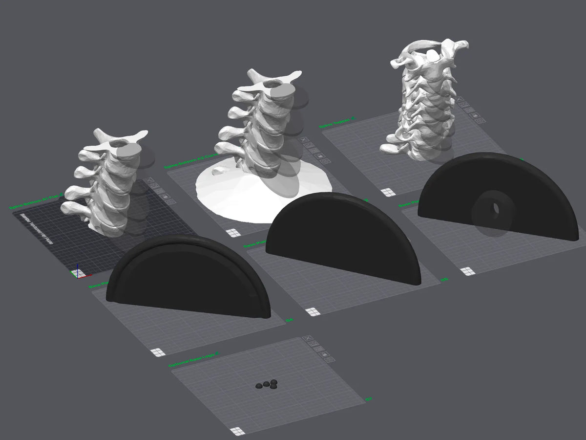 Support d'casque épinière avec options de découpe pour éclairages - Vélo Print