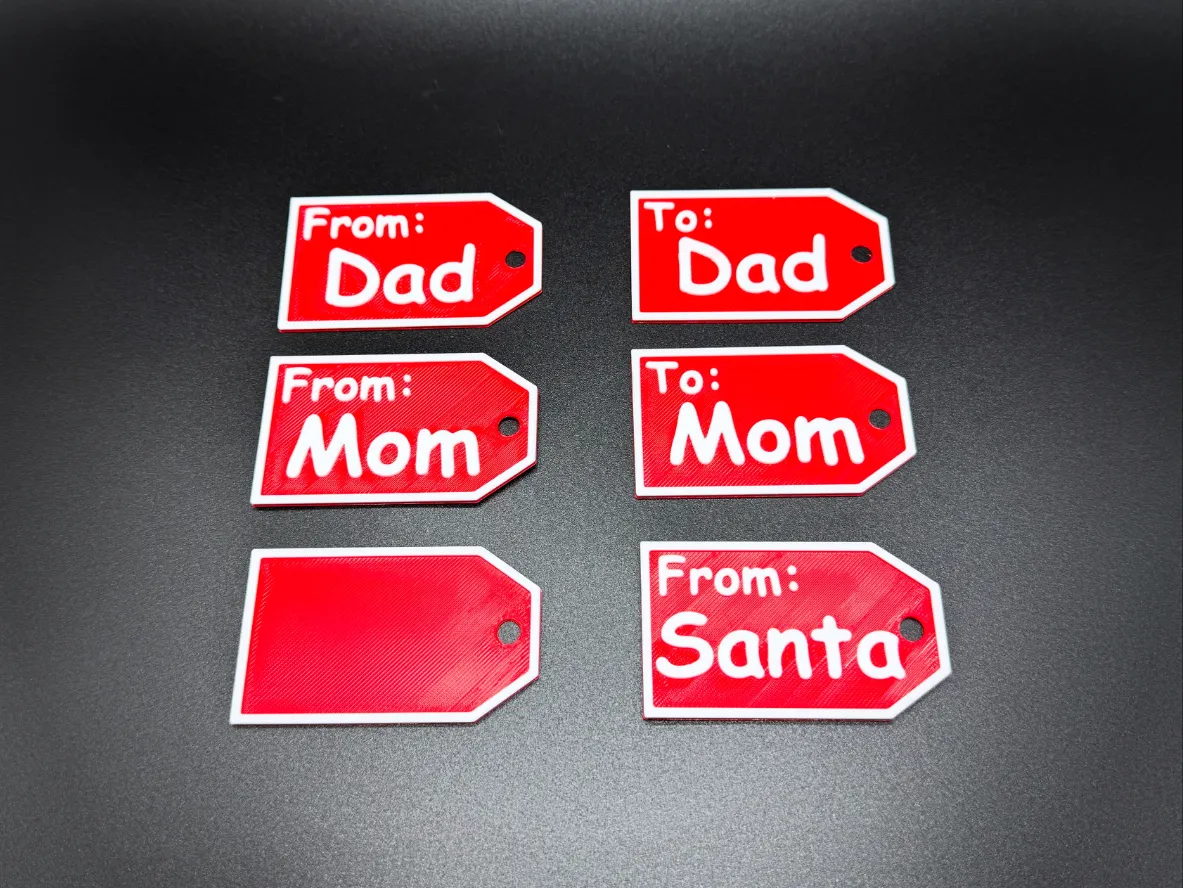 Etiquette cadeau personnalisable - Fêtes Print