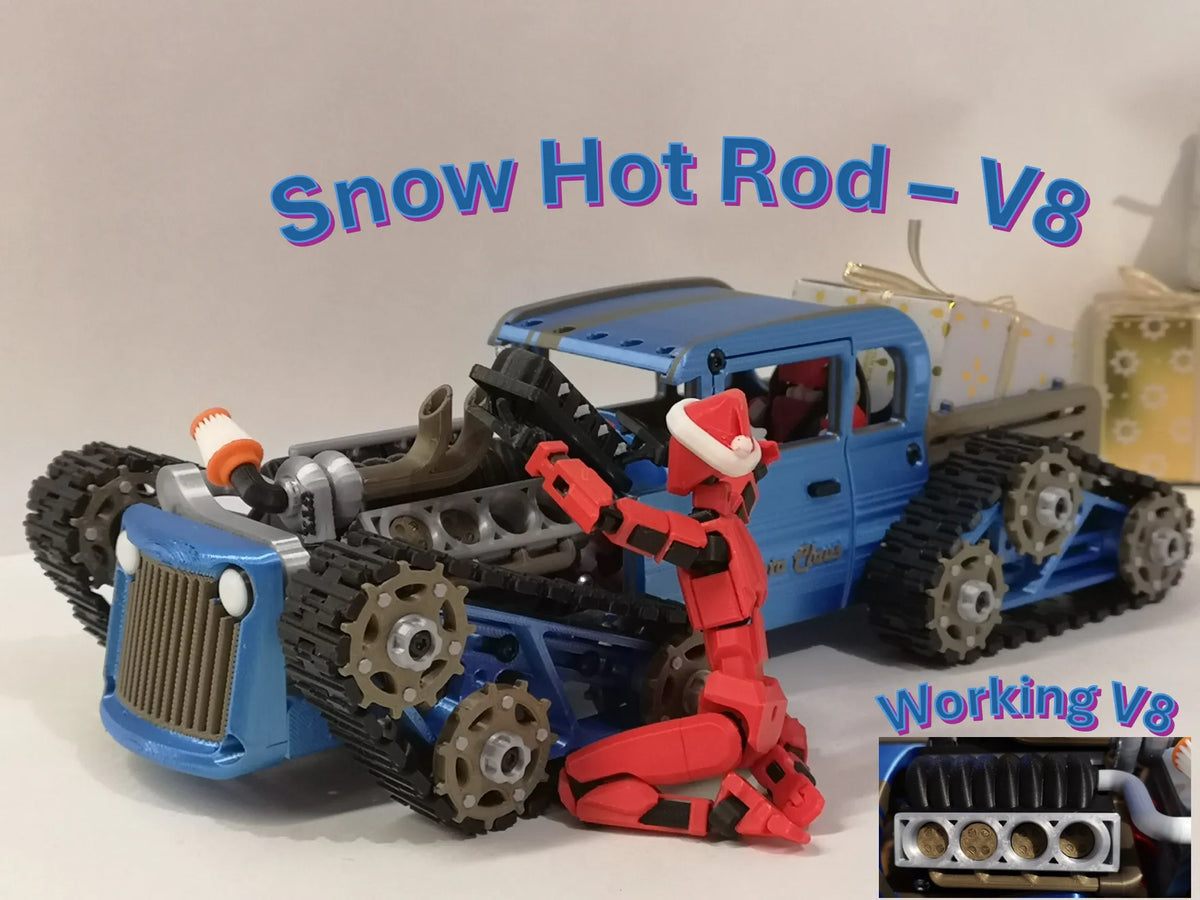 La Hot Rod du Père Noël - V8 de Neige - Auto Print