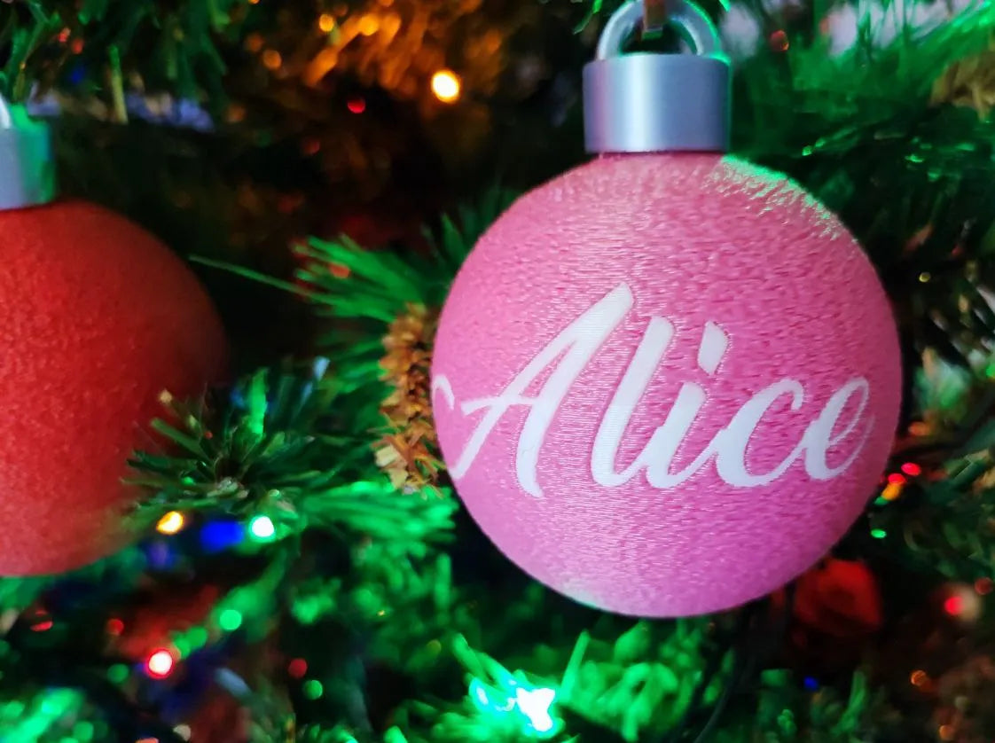 Ornement de Noël personnalisé (guide pour ajouter votre nom) - Cadeau Print