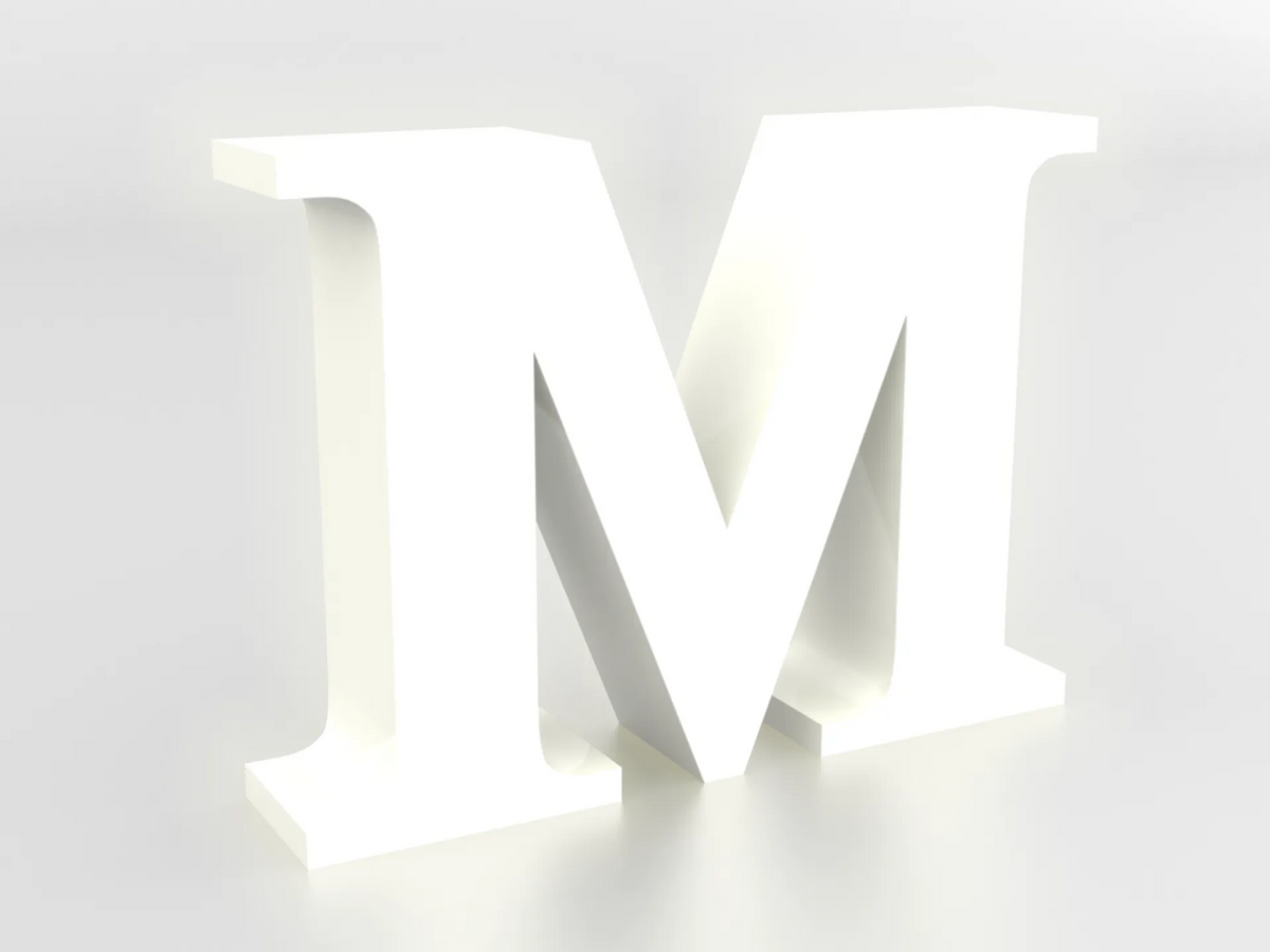 Lettres décoratives A-Z (serif), lumière LED - Lumière Print