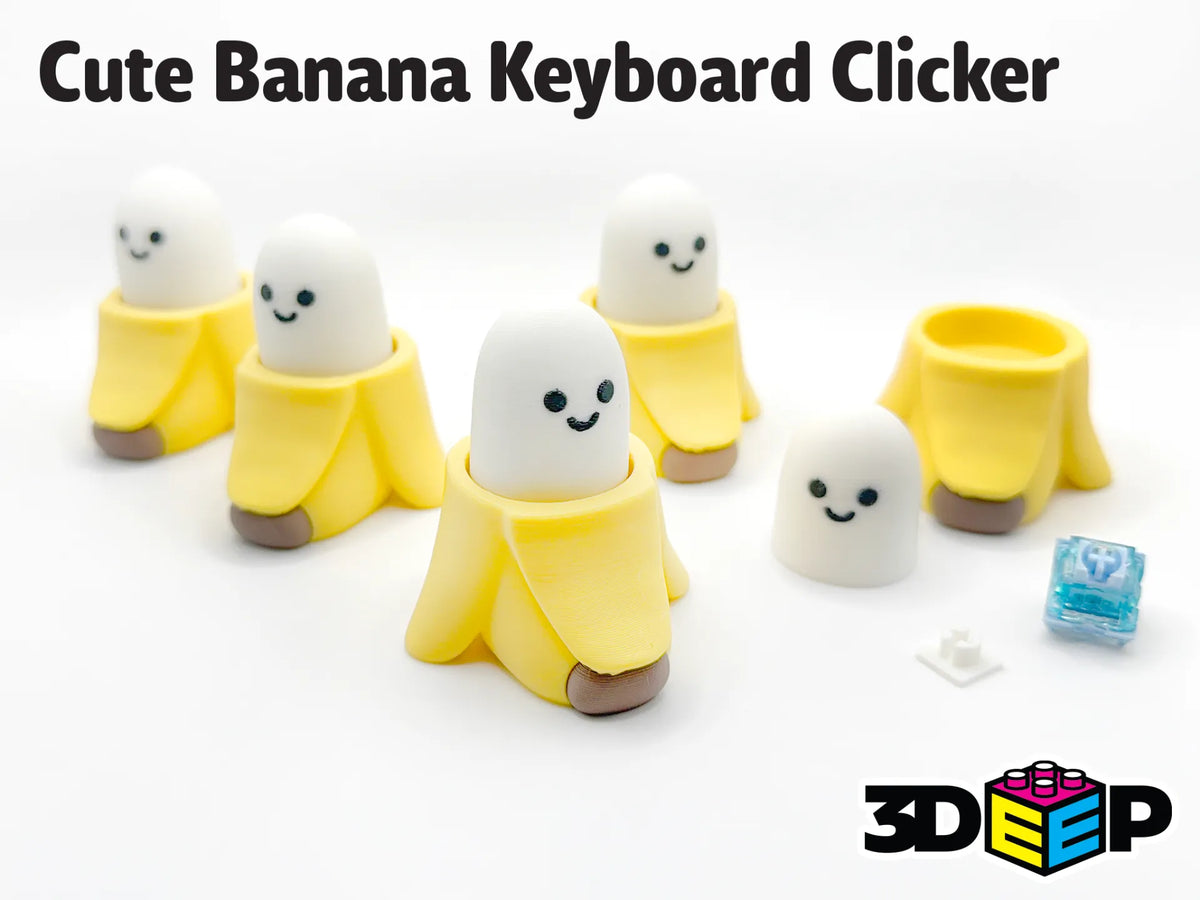 Adorable clic clac de clavier banane — Sans supports - Geek Print