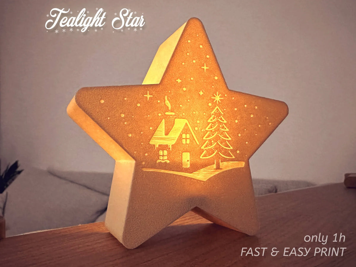 Bougie chauffe-plat étoile – Sapin de Noël - Fêtes Print