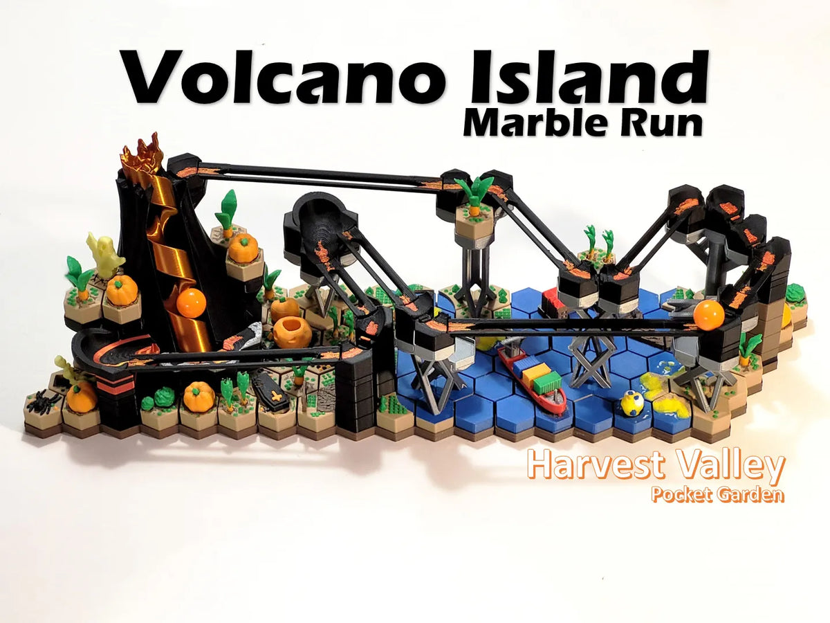 Île volcanique - Parcours de billes - Jeux Print