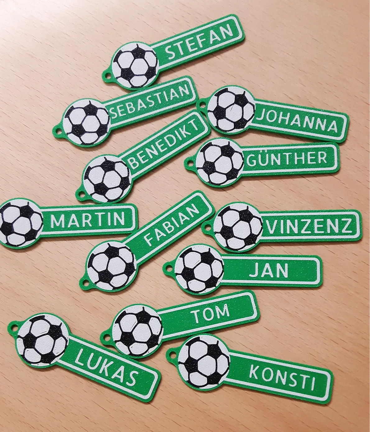 Porte-clés ballon de football et nom personnalisable - Sport Print