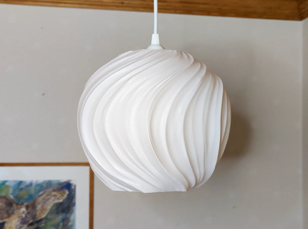 Abat-jour en spirale pour lampe à suspension E27 Mode Vase - Maison Print