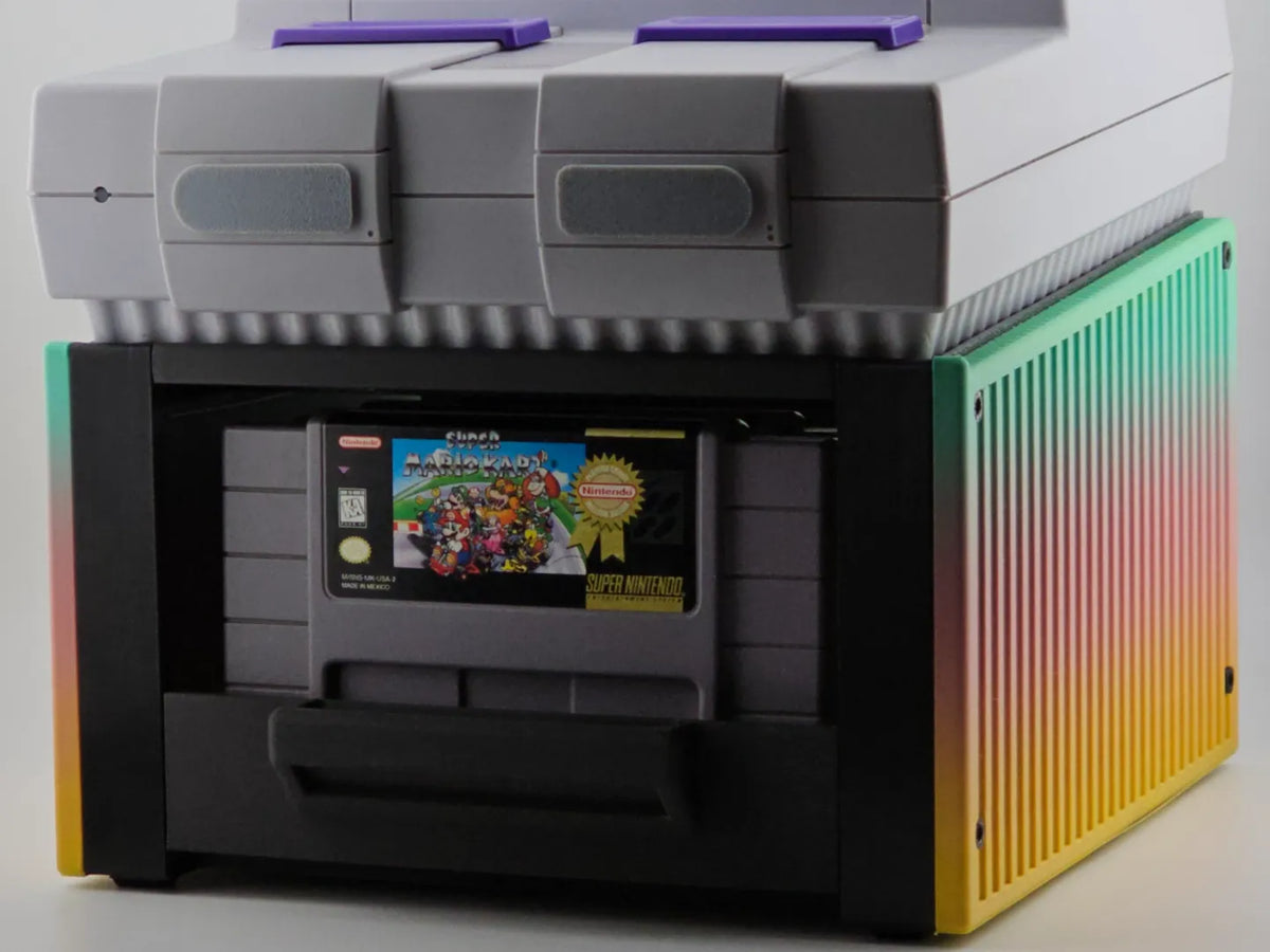 Support de console SNES avec tiroir pour cartouches - Tech Print