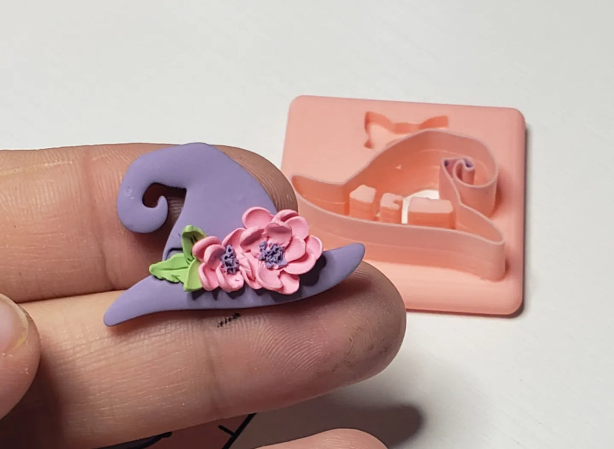 Emporte-pièce pour boucles d'oreilles en pâte polymère, forme de chapeau de sorcière - Cosplay Print
