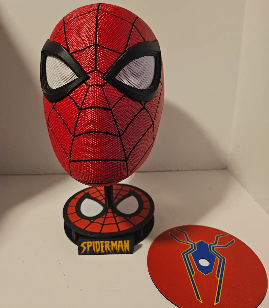 Support de casque Spiderman avec plaques faciales interchangeables - Vélo Print