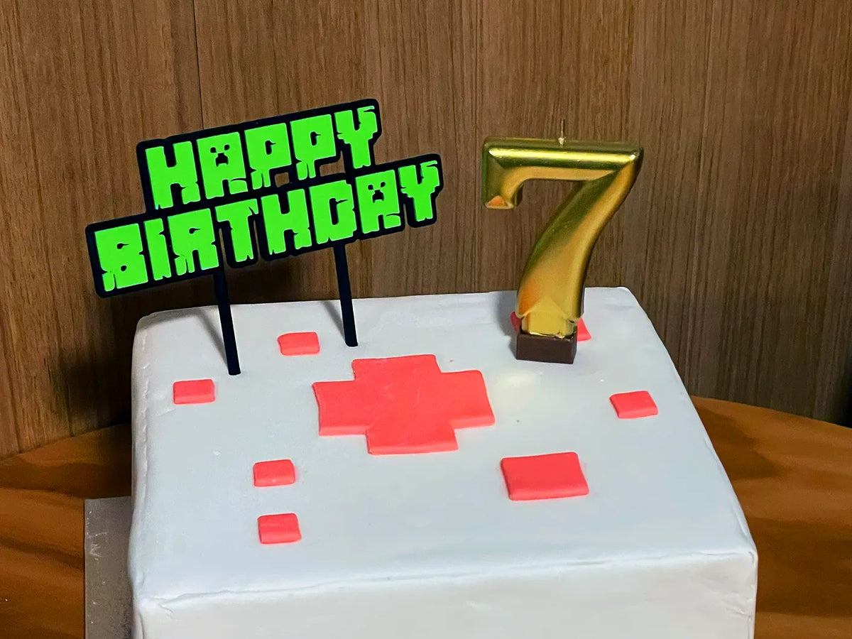 Décor de gâteau Minecraft Joyeux Anniversaire - Fêtes Print