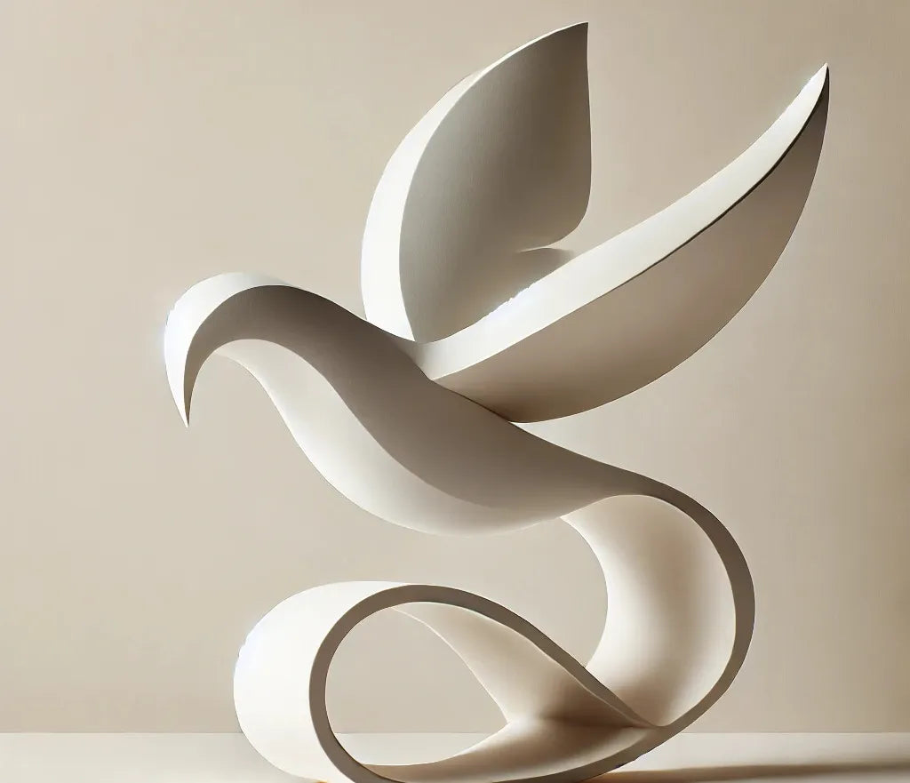 Sculpture d'oiseau gracieux minimaliste - Art Print