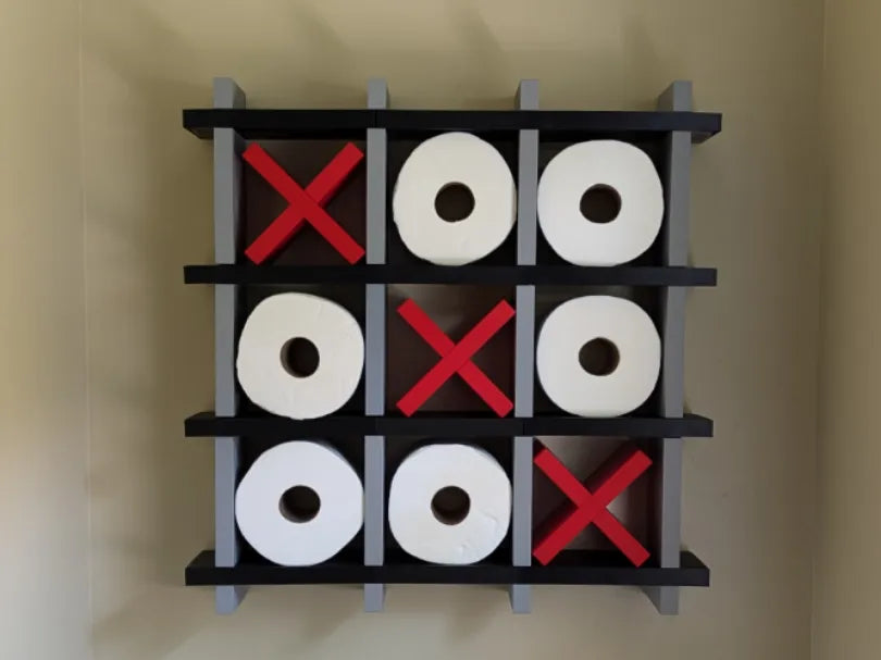 Porte-papier toilette Tic-Tac-Toe - Jeux Print
