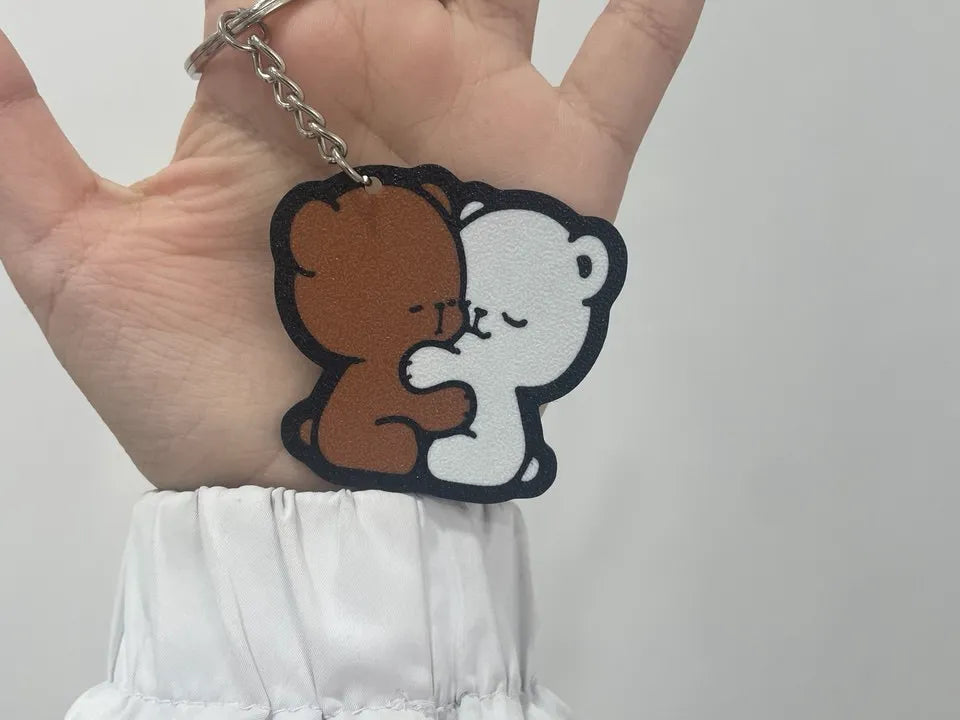 Adorable porte-clés ourson en peluche - Geek Print