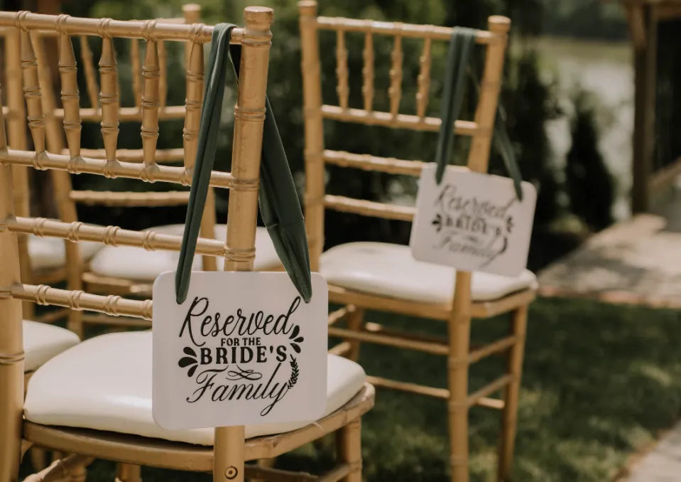 Réservé Mariés Chaises de Mariage - Fêtes Print