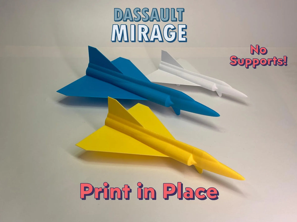 Dassault Mirage Avion de Chasse - Impression en Place - Maquette Print