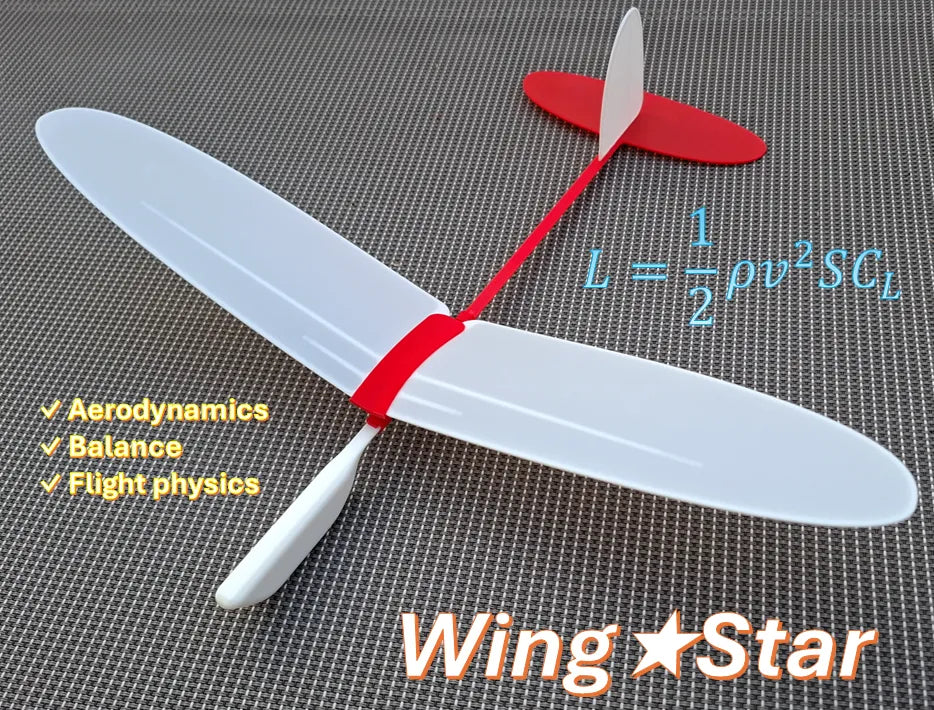Modèle de planeur à vol libre "WingStar" - Maquette Print