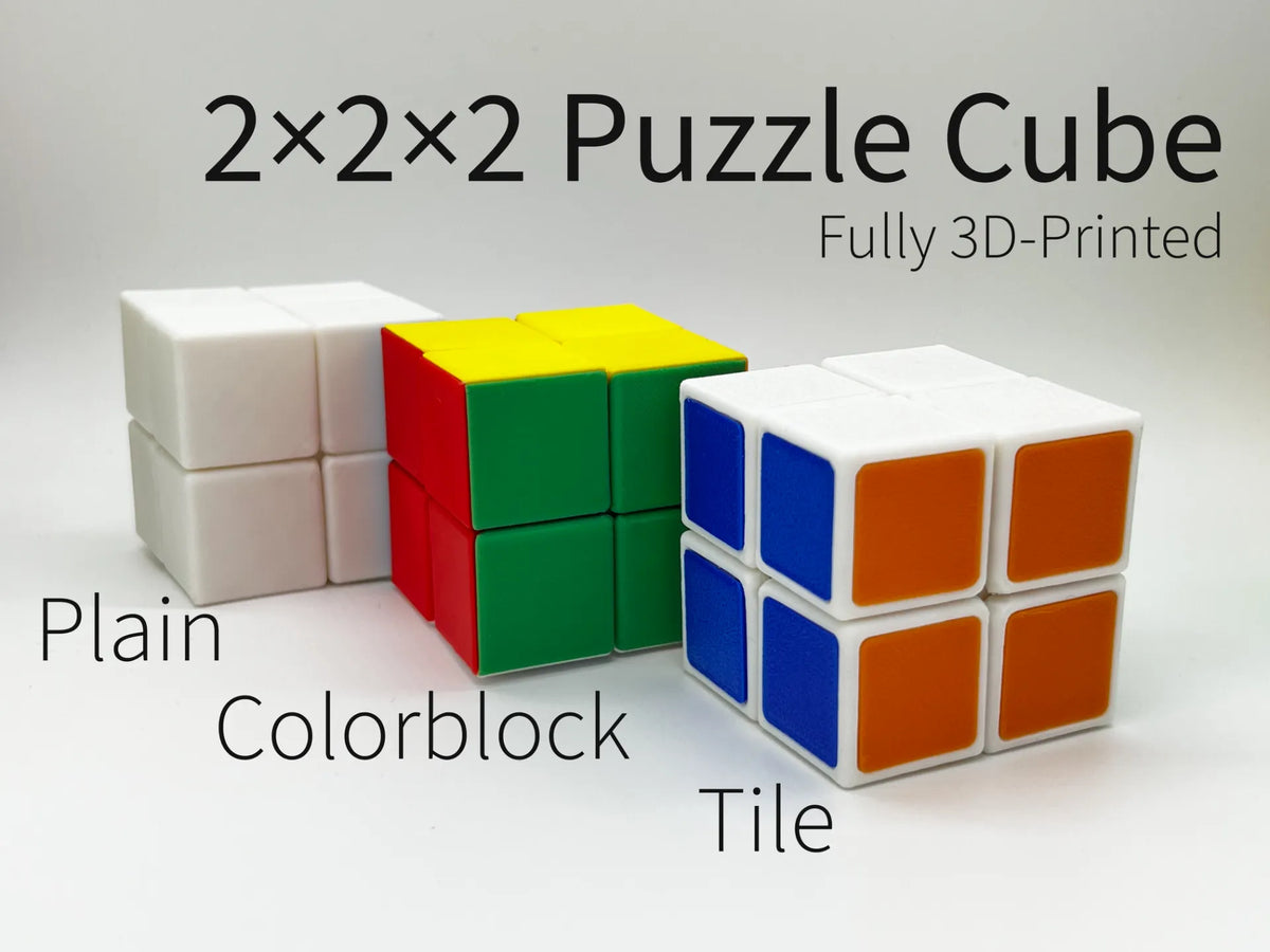 Casse-tête de type Rubik's Cube 2x2x2, 3 styles - Jeux Print