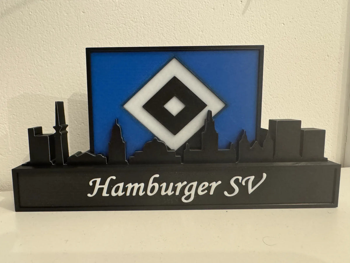 HSV Hambourg avec la skyline d'Hambourg - Voyage Print
