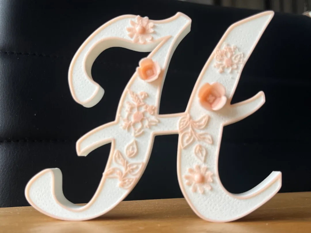 Lettres florales pour étagère - Art Print