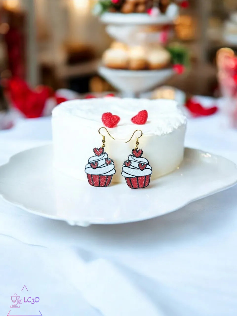 Boucles d'oreilles cupcake pour la Saint-Valentin - Bijoux Print