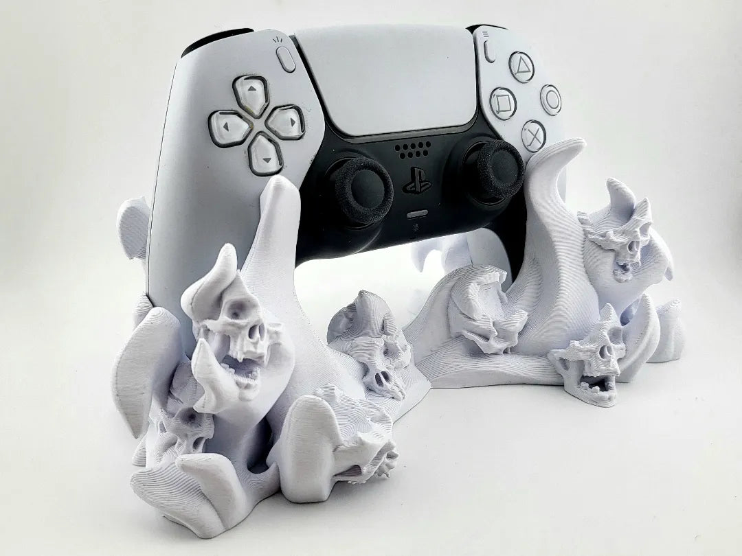 Support manette ps5 support joystick tête de mort infernale - Jeux Print