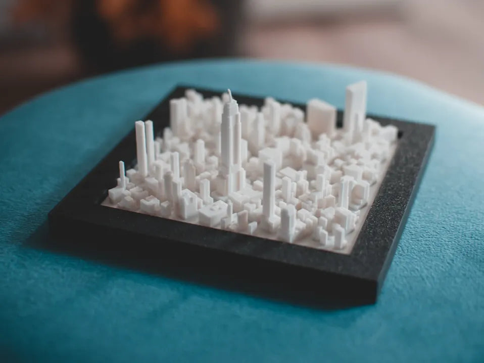 New York 3D City avec cadre imprimable 10 x 10 - Art Print