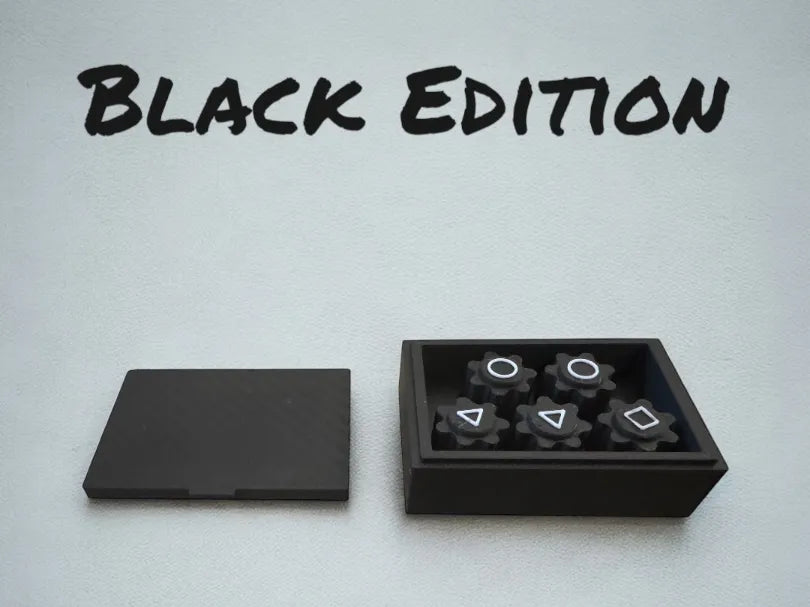 Jeu de Gonggi Squid Game - Édition Noire une Plaque - Geek Print