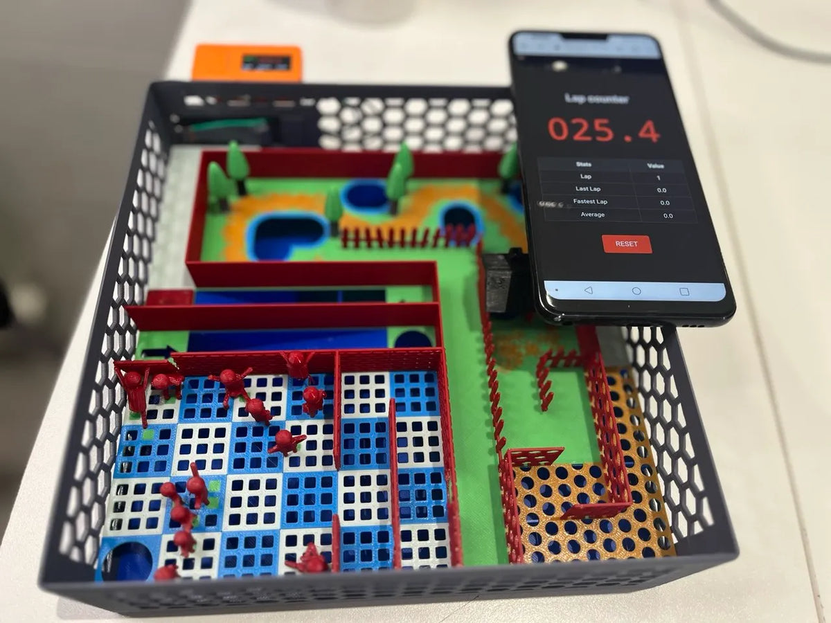 Circuit de billes avec chronomètre - Jeux Print