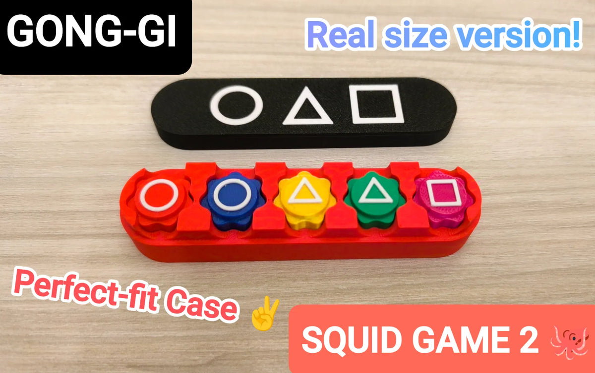 Squid Game 2 : Billes de Gonggi grandeur nature (avec base) - Geek Print