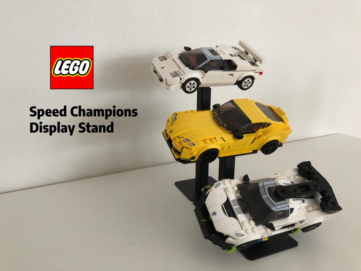 Support d'exposition pour voiture de course en briques Speed Champion - Auto Print