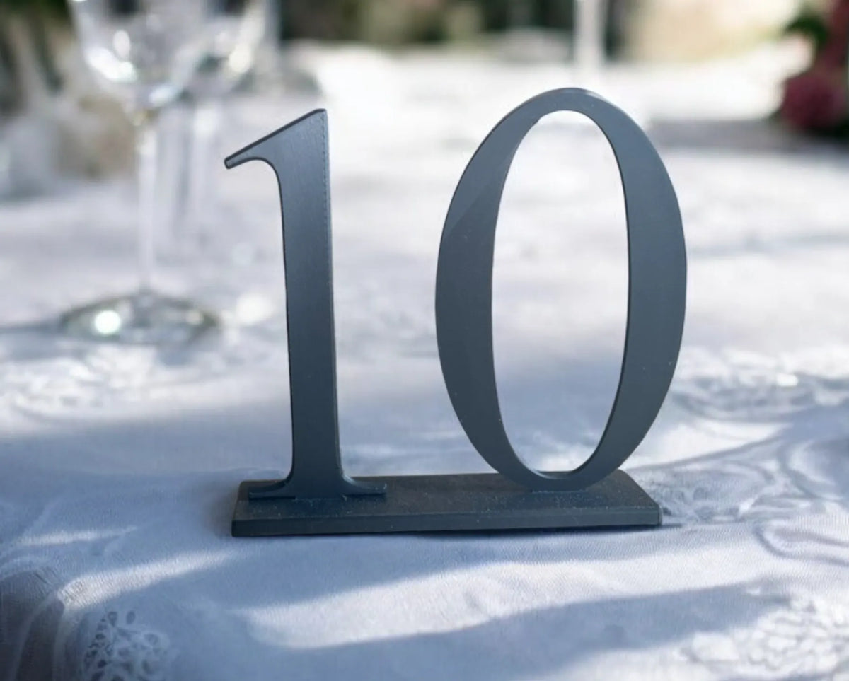 Numéros de table avec poids de rondelles en option pour mariage - Fêtes Print