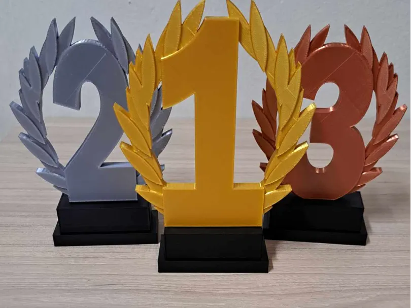 Trophées pour la première, deuxième et troisième place - Sport Print