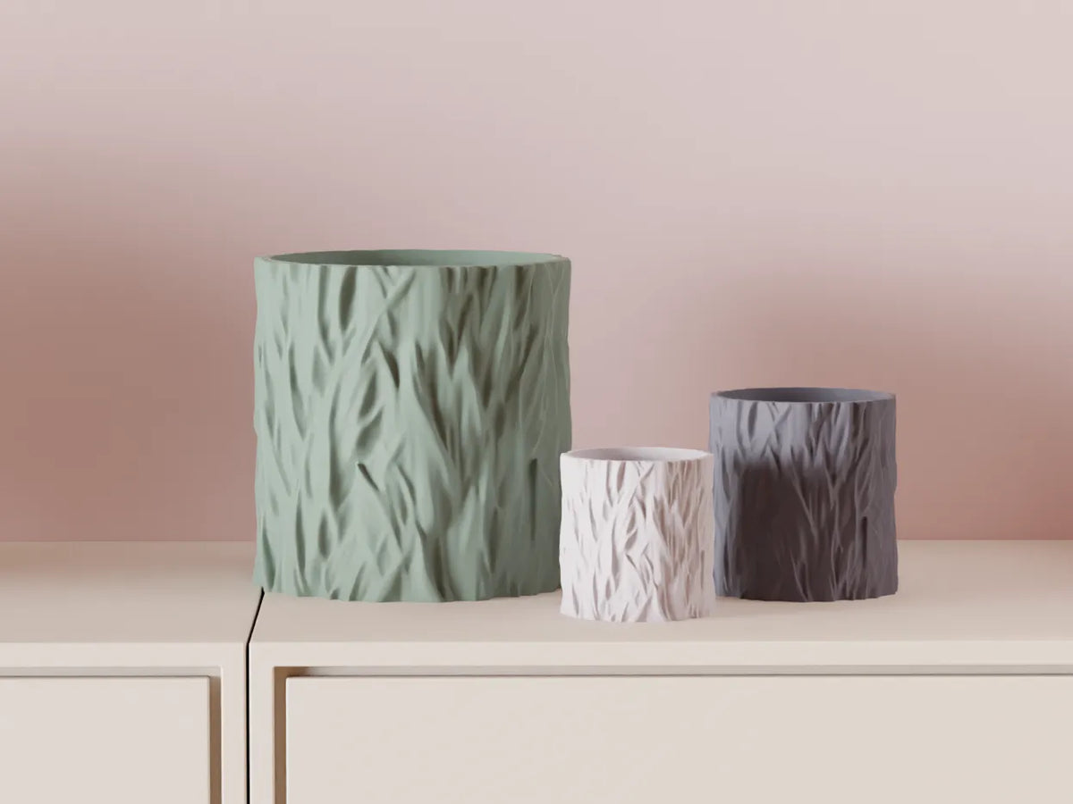 Pot de fleurs moderne style fourrure, texture de plante. Facile - Cadeau Print
