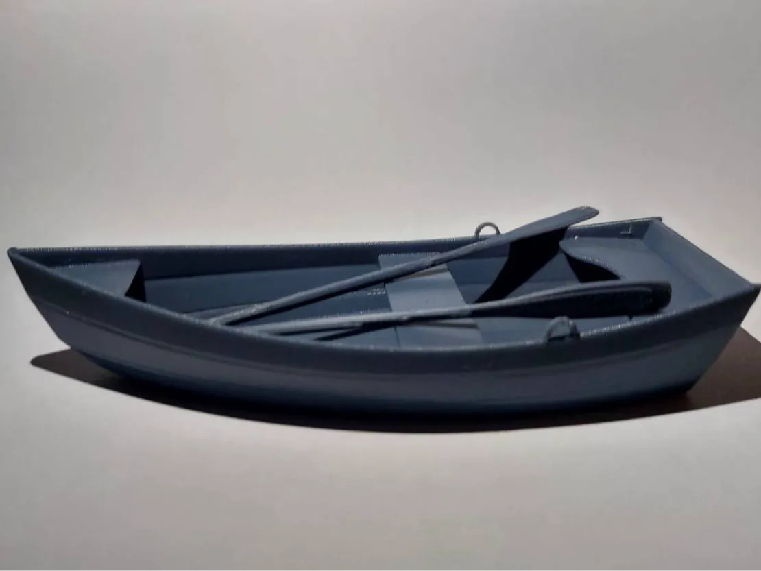Bateau miniature avec rames - Maquette Print