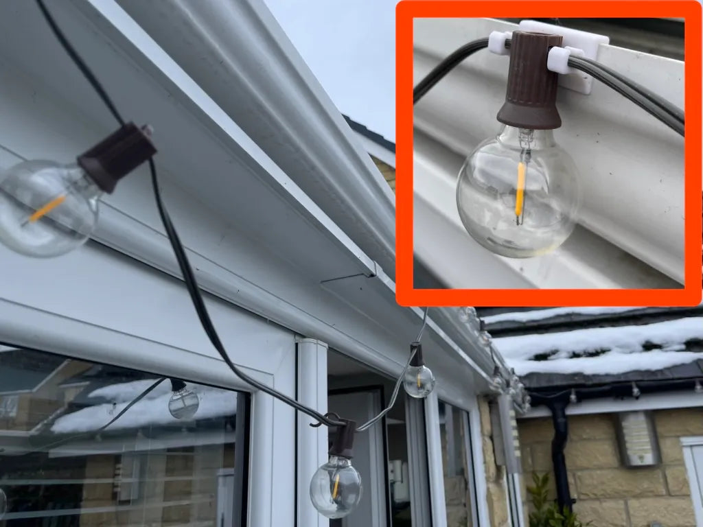 Clip de gouttière/fascia pour guirlande lumineuse LED extérieure - Lumière Print
