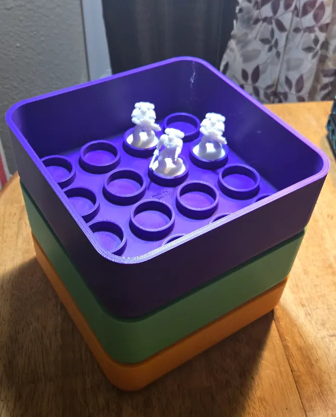 Boîtes miniatures empilables (bases 32 mm) - Jeux Print