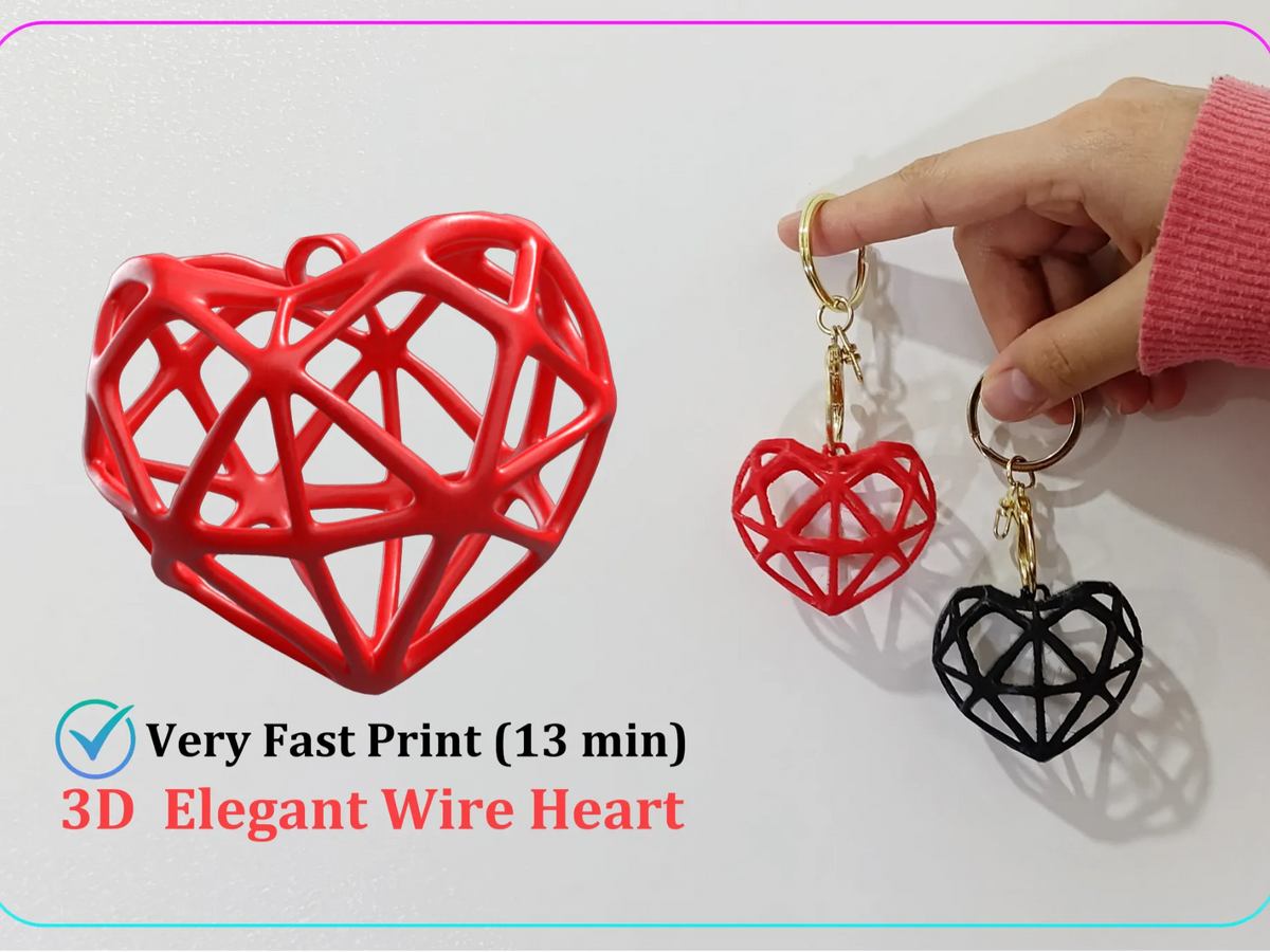 Cœur de fil élégant pour la Saint-Valentin - Aucun support - Fêtes Print