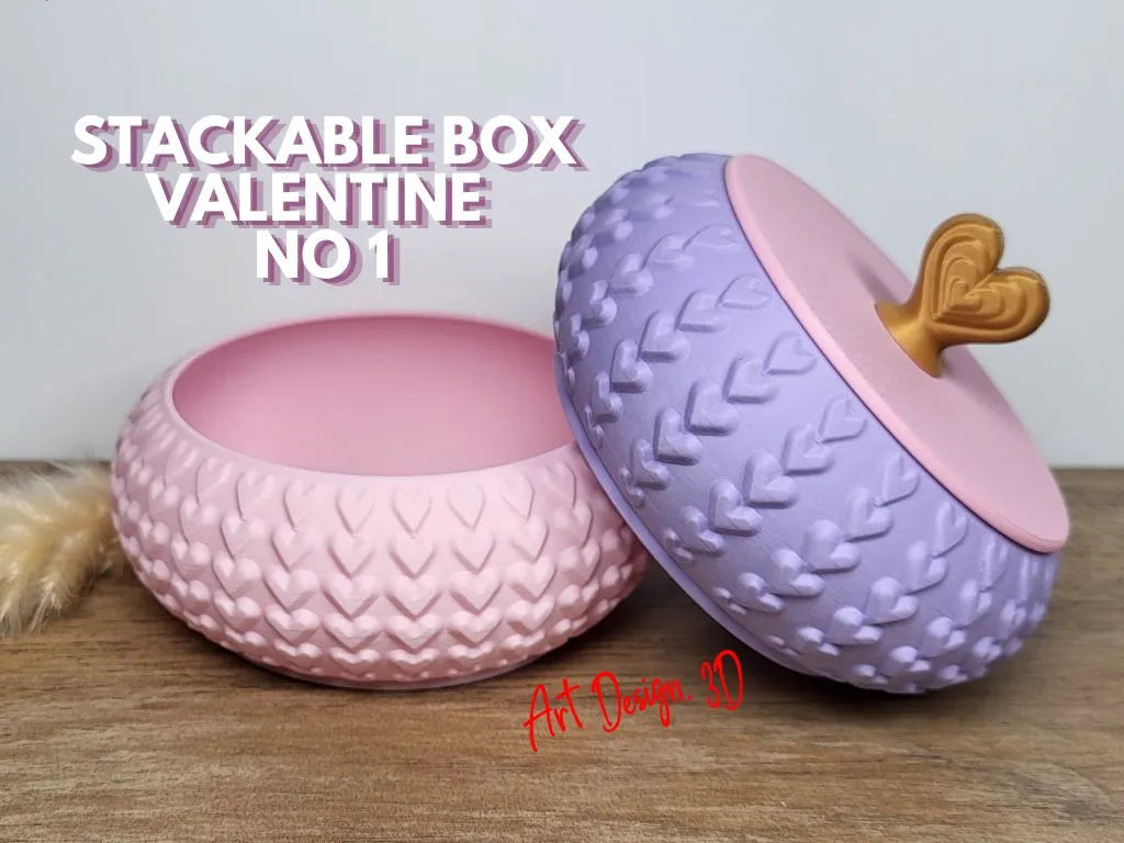 Boîte à bijoux empilable Saint-Valentin n° 1 - Fêtes Print