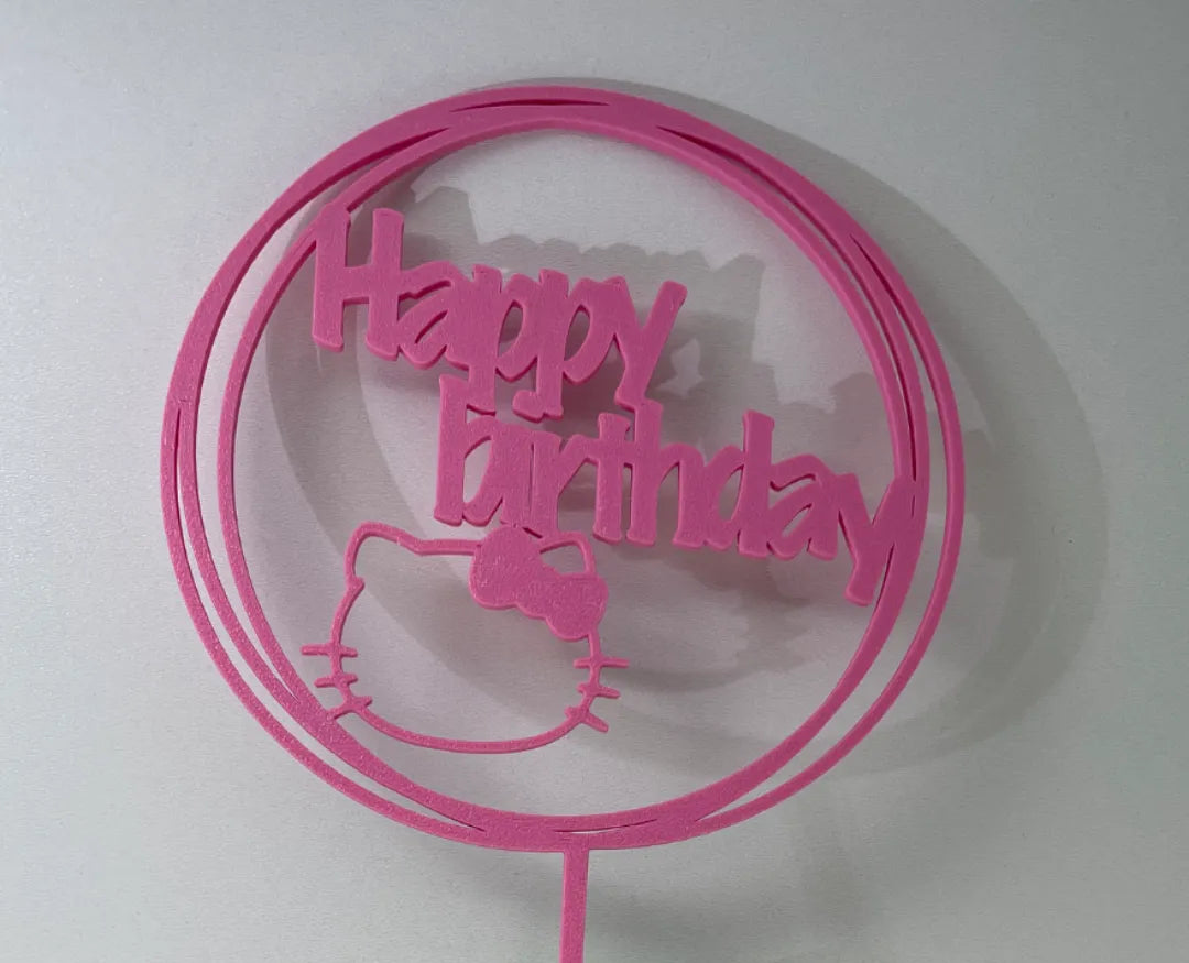 Décor de gâteau d'anniversaire Hello Kitty - Fêtes Print