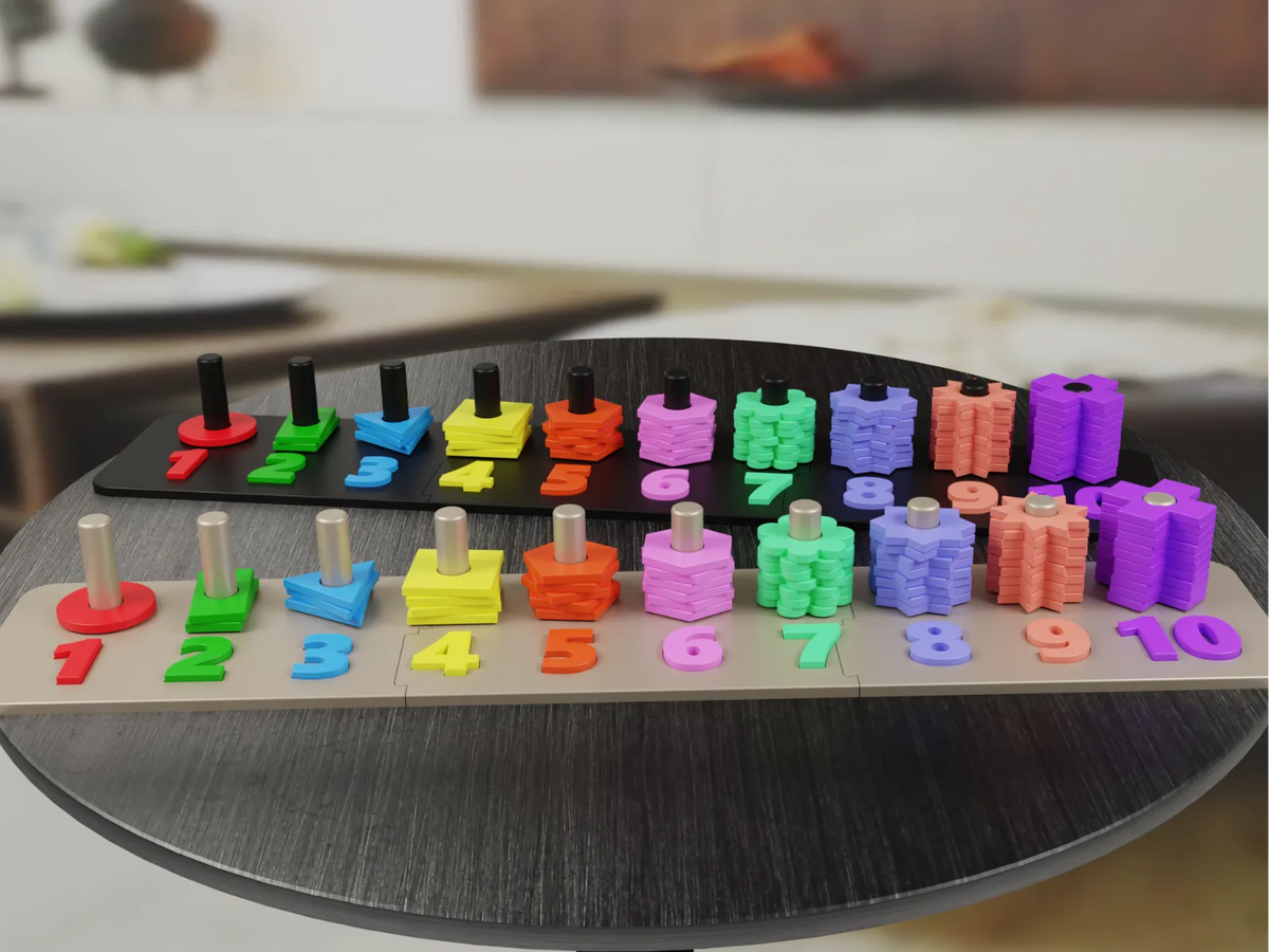 Jeu éducatif de chiffres et de formes pour enfants - Bébé Print