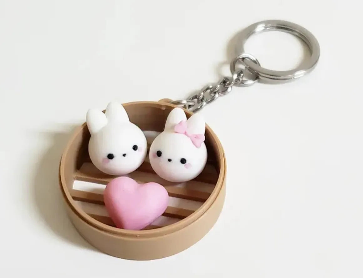 Porte-clés anti-stress Bun Lapin (Dim Sum) - Saint Valentin - Fêtes Print