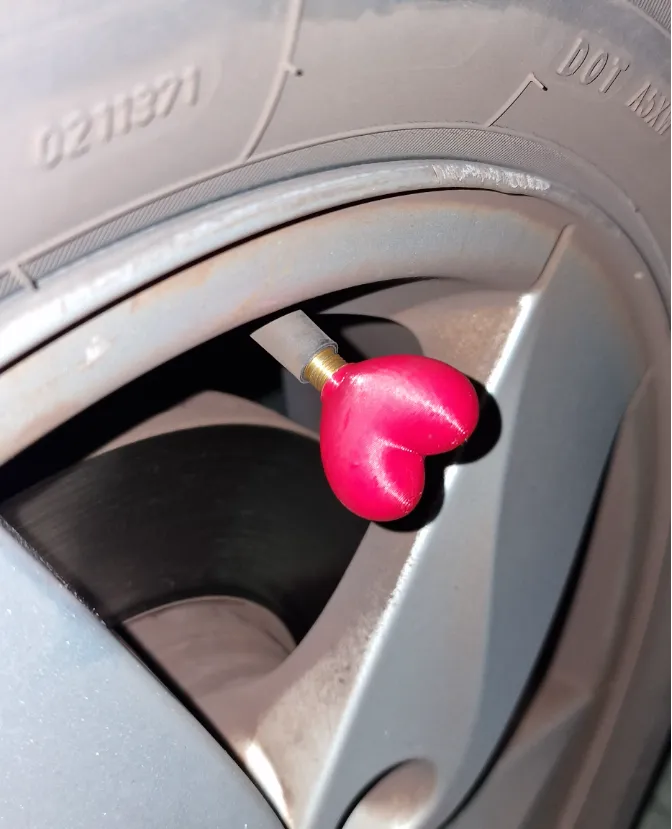 Embouts de valve en forme de cœur pour la Saint-Valentin - Auto Print